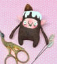 Chocolate Fudge Cake Brownie Art Doll - Image 6
