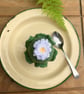SALE - Spring Flower Egg Cosy, Ruffle Edge Crochet Flower Egg Cozy - Image 3