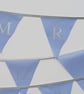 Personalised fabric wedding bunting bulk pack : Mr & Mrs, Just Married and 3 x 1 - Image 8