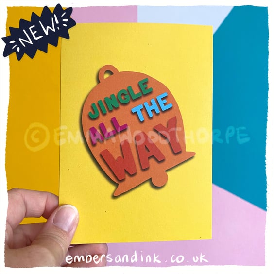Jingle All The Way A6 Christmas Card