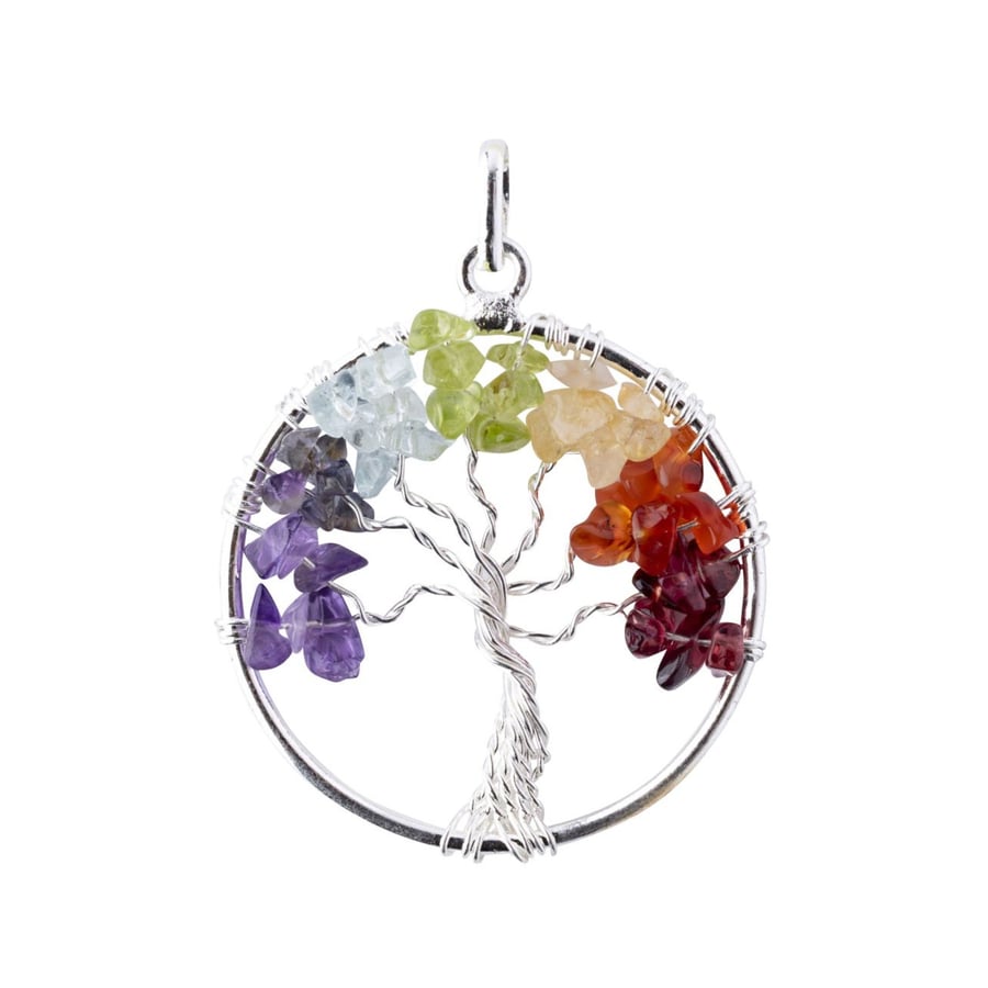 CITRINE PENDANT, Tree of Life Pendant, Gemstone Pendant, Crystal Necklace, Real 