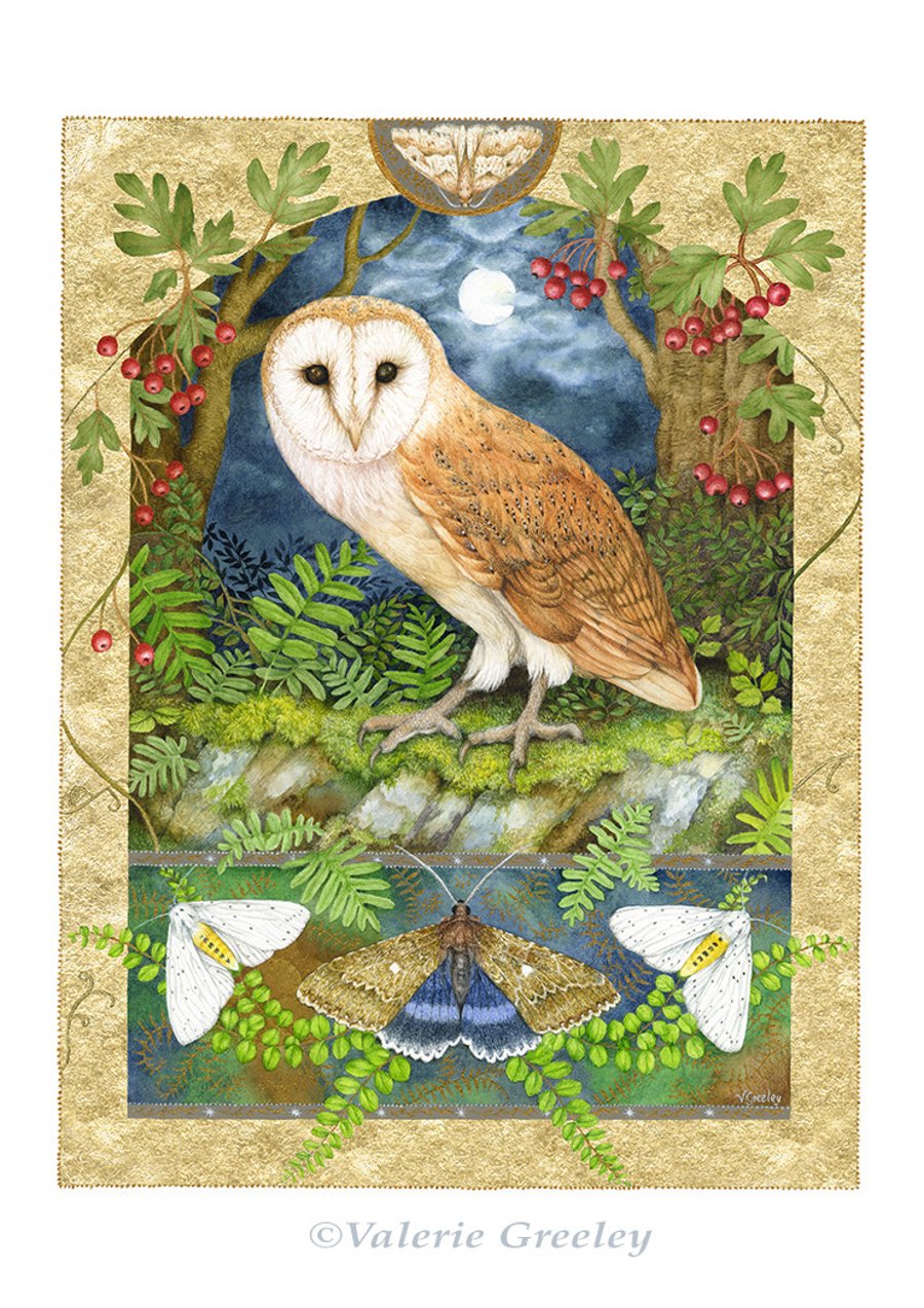 "Moths and Moonshine" print by Valerie Greeley.