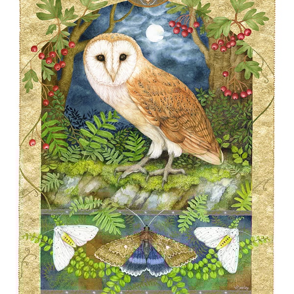 "Moths and Moonshine" print by Valerie Greeley.