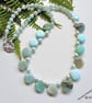 Designer Amazonite & Shell Pearl Necklace One Off - Image 7