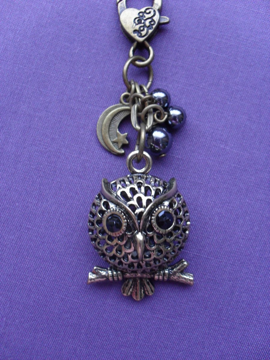 Night Owl Bag Charm