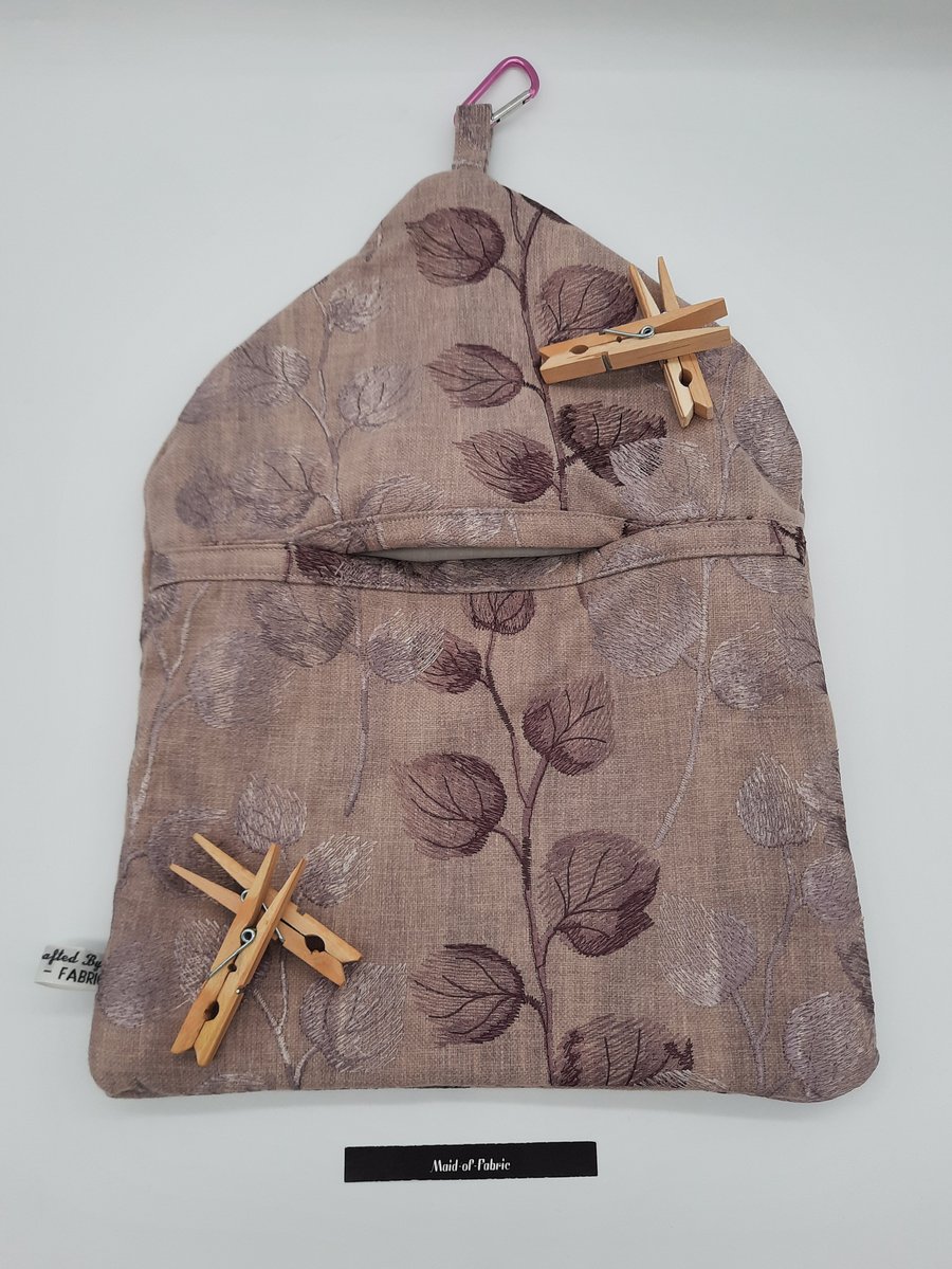 Purple clip on peg bag.  Free uk delivery 