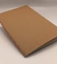 Hand bound, A6 Kraft cover Notebook, Red binding, Grey paper