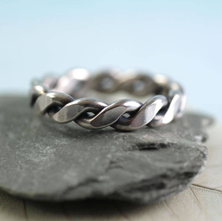 Chunky silver thumb ring discount