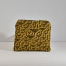 Rule 30 coin purse - autumn yellow and brown