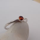 Fire opal stacking ring