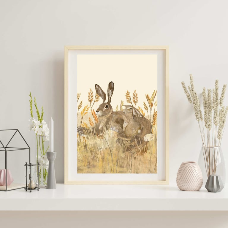 Hare art print art for the home art as gift