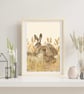 Hare art print art for the home art as gift