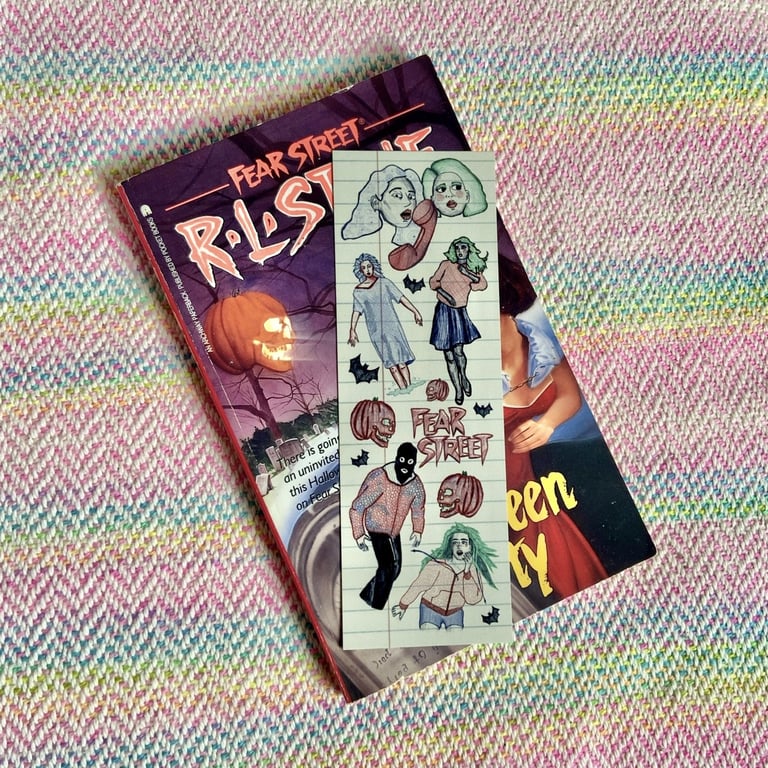 Fear Street Doodle Bookmark - 90s Nostalgic Horror Reader Gift - Matte 300GSM Ca