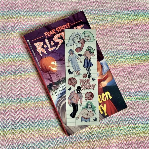 Fear Street Doodle Bookmark - 90s Nostalgic Horror Reader Gift - Matte 300GSM Ca