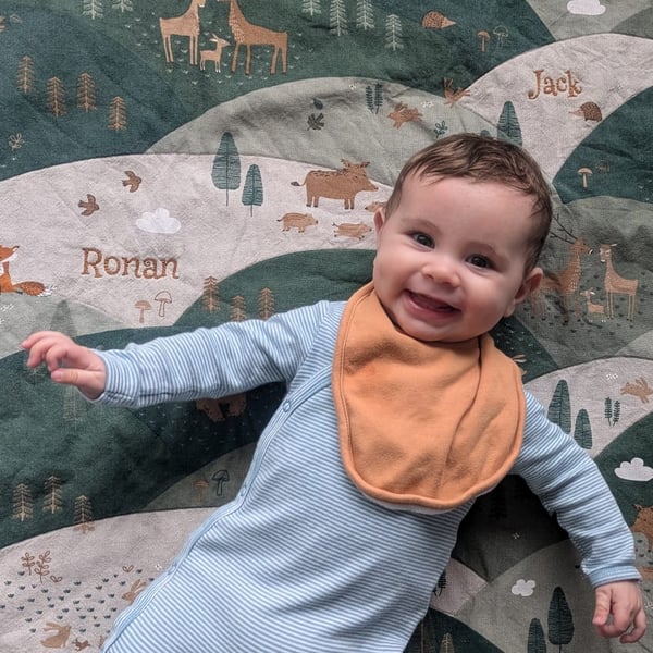 Handcrafted Forest Animals Baby Quilt