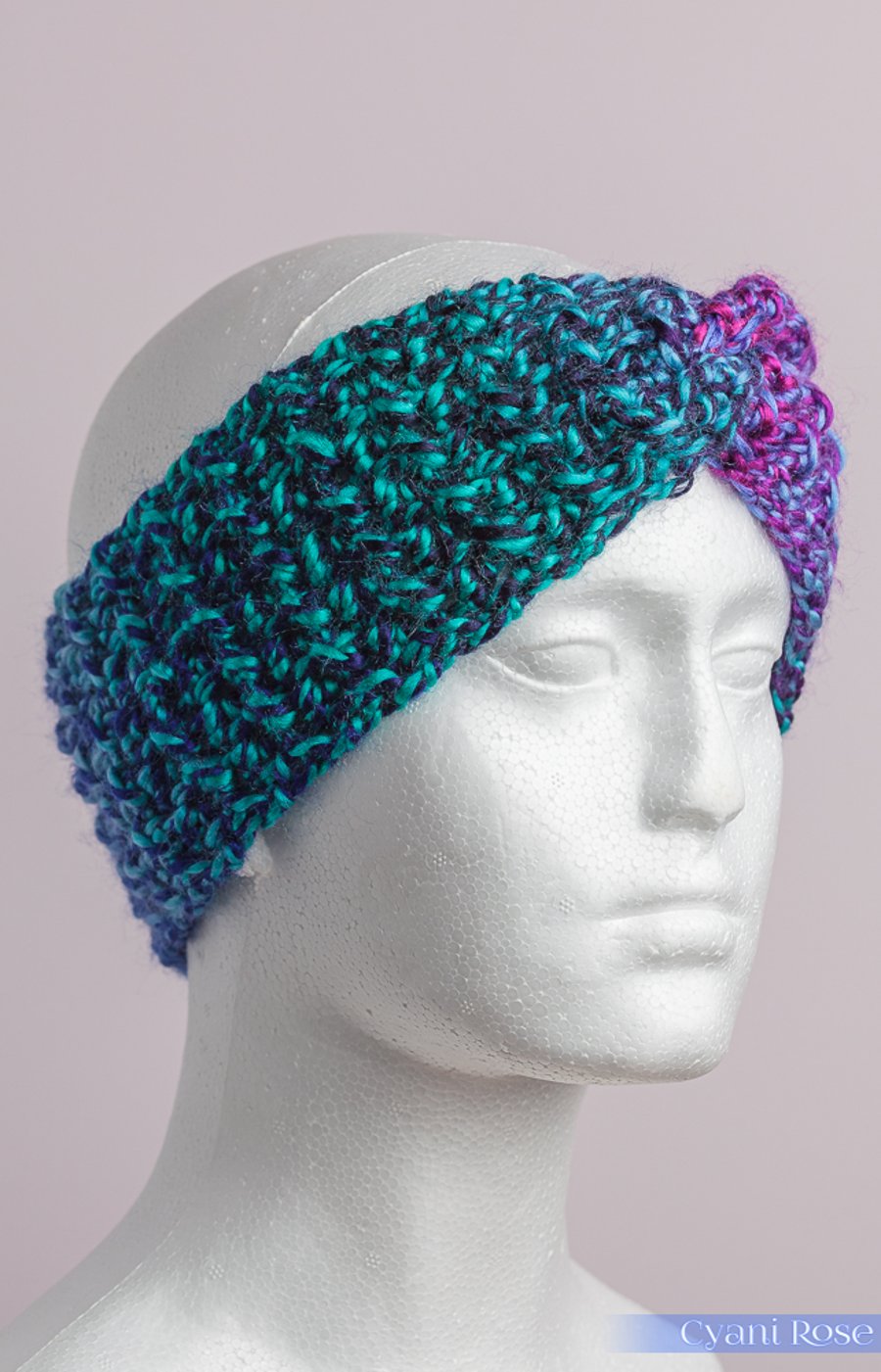 Earwarmer headband crochet chunky handmade textured cosy