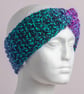 Earwarmer headband crochet chunky handmade textured cosy - Image 2