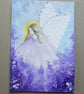 Original art hand painted fantasy angel painting ( ref FA7 G2 )