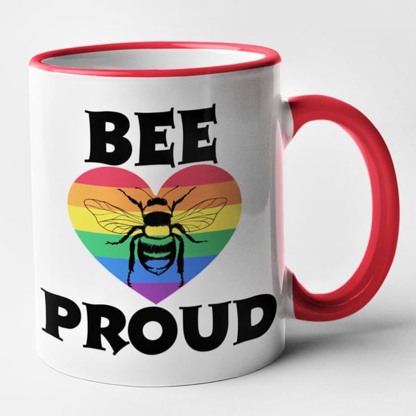 Bee Proud Mug - Proud LGBT Loveheart Bee Mug