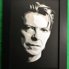 David Bowie, A4 papercut art, layered paper wall decor