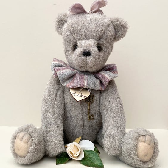 Collectable Artist bear, large alpaca teddy bear, one of a kind bears