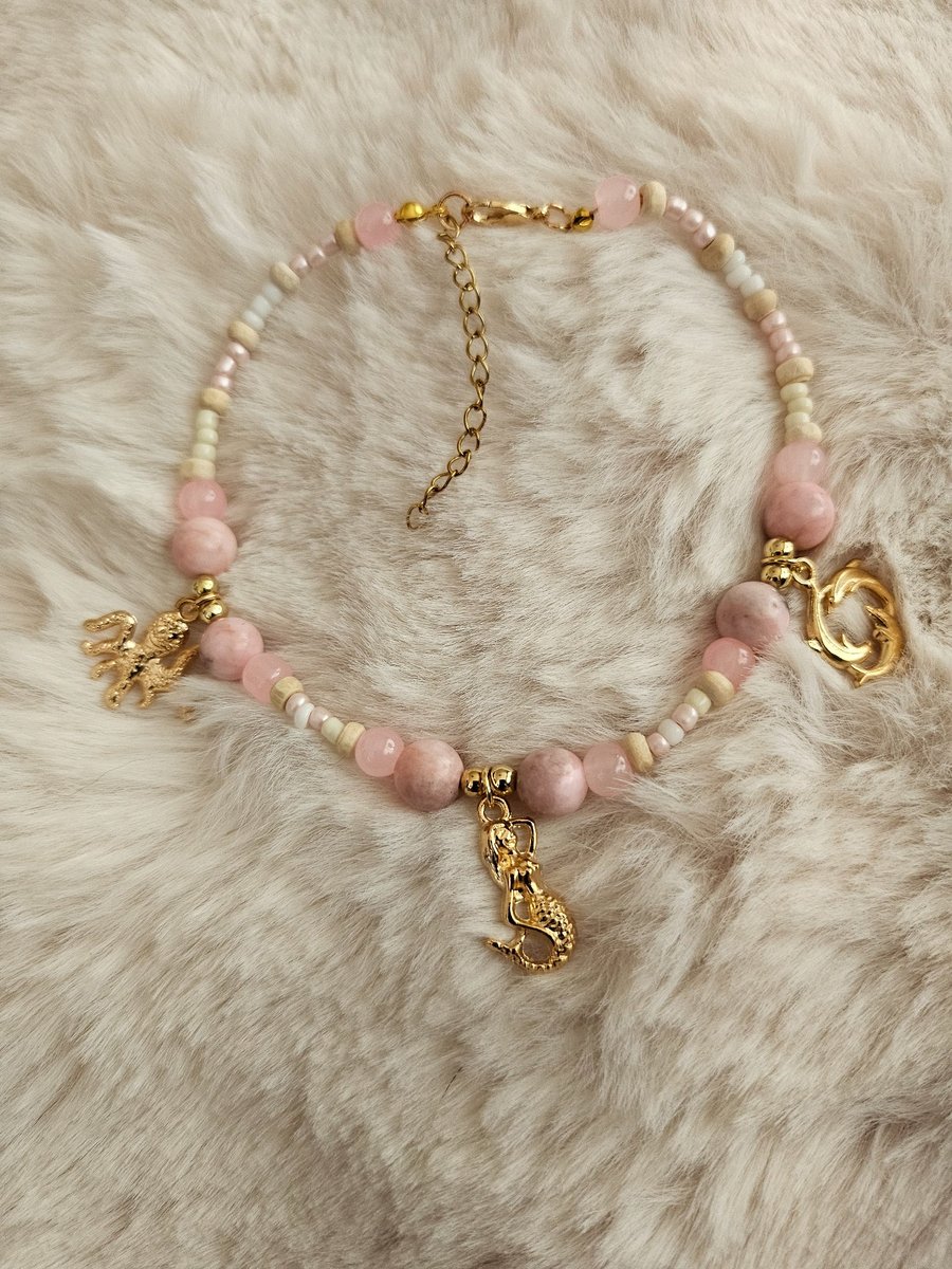 Pastel Mermaid Charm Anklet 