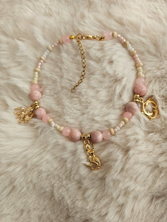 Pastel Mermaid Charm Anklet 