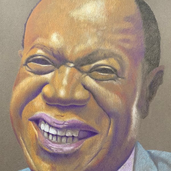 A portrait of Louis Armstrong