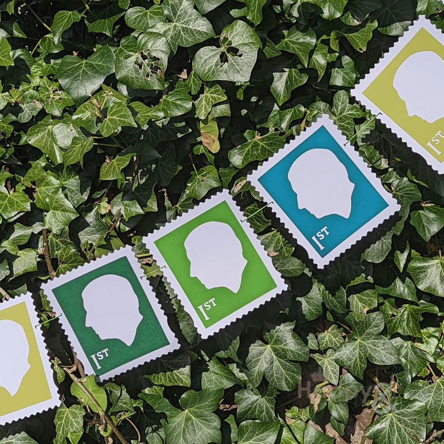 King Charles postage stamp bunting