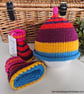 Baby Girl's Pure Cotton Beanie Hat & Booties Set 3-9 months size 