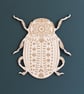 Large Wood Wooden Folk Art Beetle Wall Hanging  - Image 3