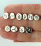 Silver Rune Studs Rustic Nugget Earrings on Posts Choose your Viking Rune - Image 4