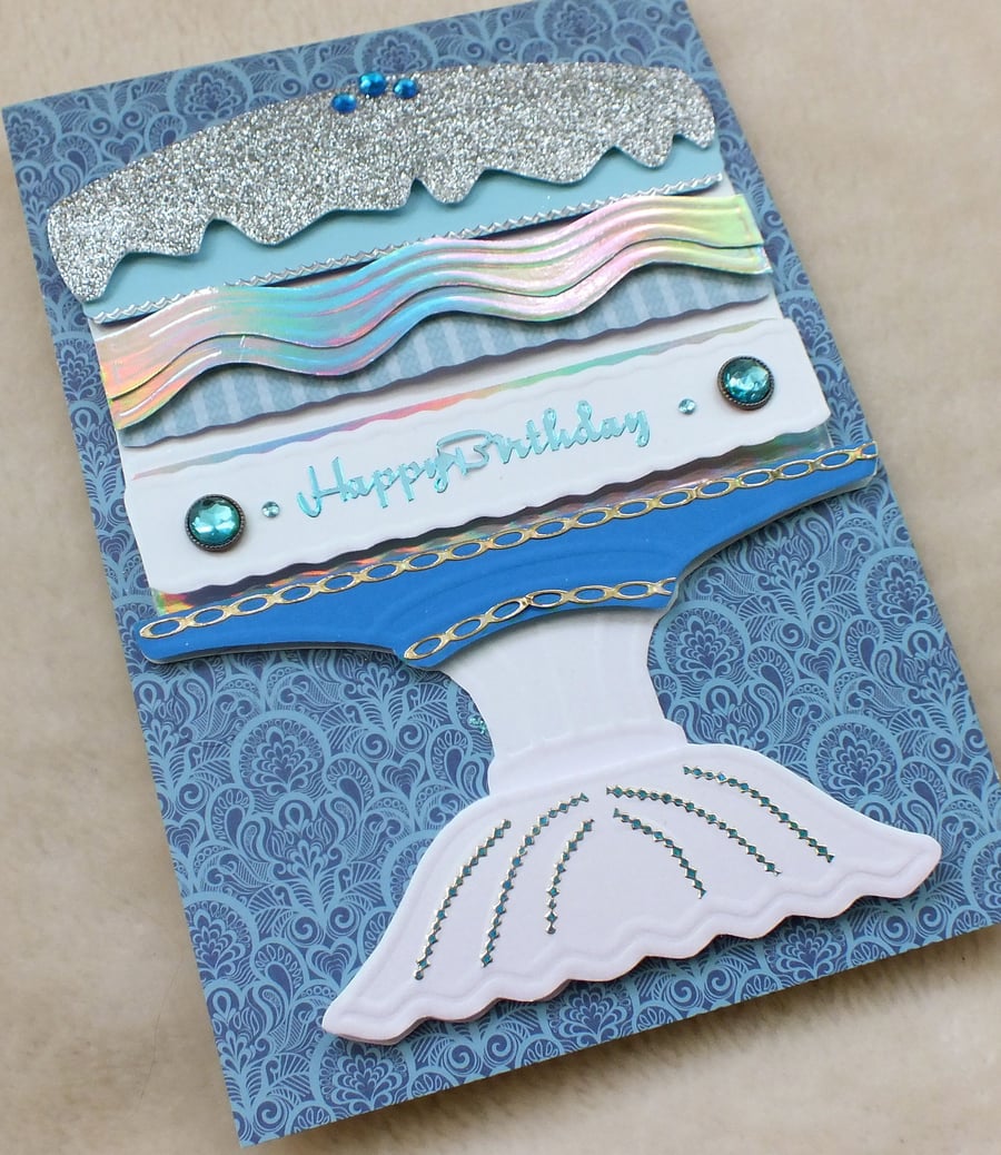 Luxury Handmade Birthday Cake Card