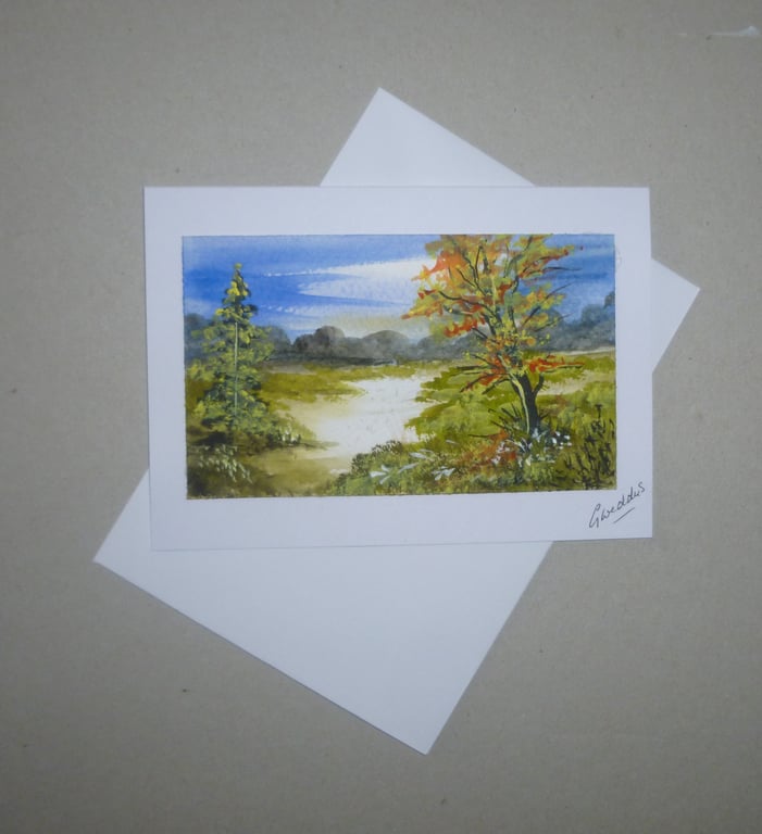 original art hand painted greetings card ( ref FA 235 A1 )