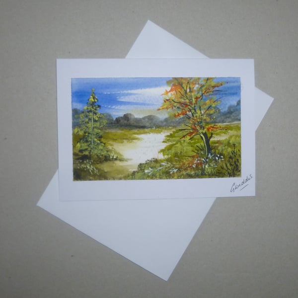 original art hand painted greetings card ( ref FA 235 A1 )