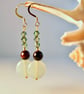 New Jade And Tiger's Eye Earrings With Swarovski Crystals - Handmade In Devon - Image 4