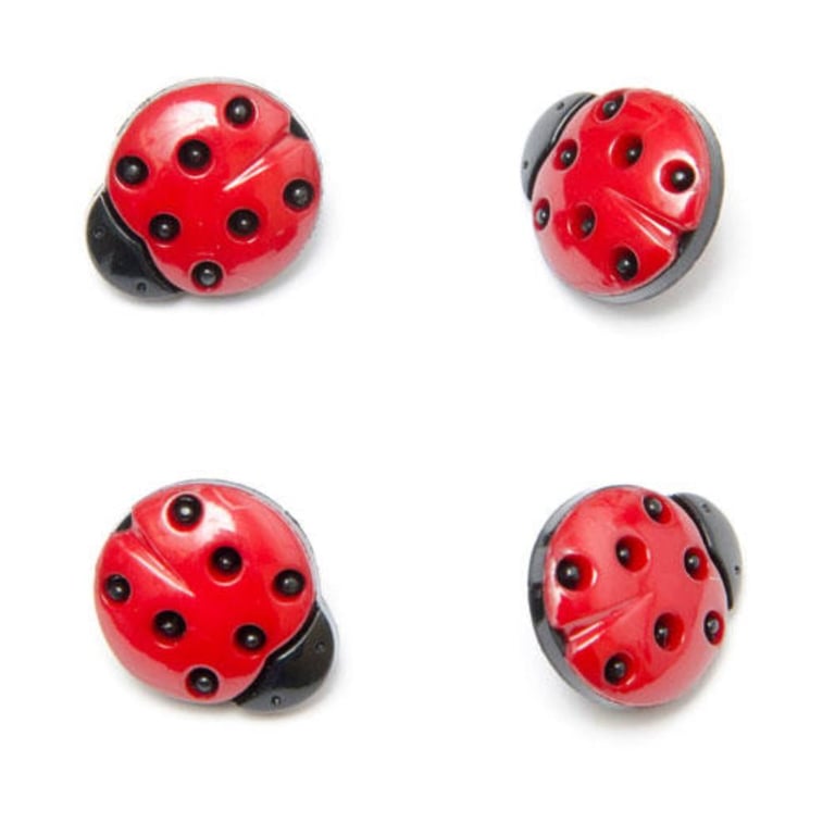 Ladybird buttons for children's knitting and crochet 15mm