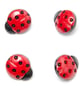 Ladybird buttons for children's knitting and crochet 15mm