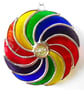 Rainbow Swirls Stained Glass Suncatcher Circular - Image 3