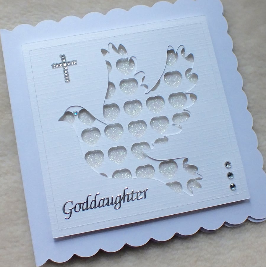 Luxury Handmade Goddaughter Christening Card