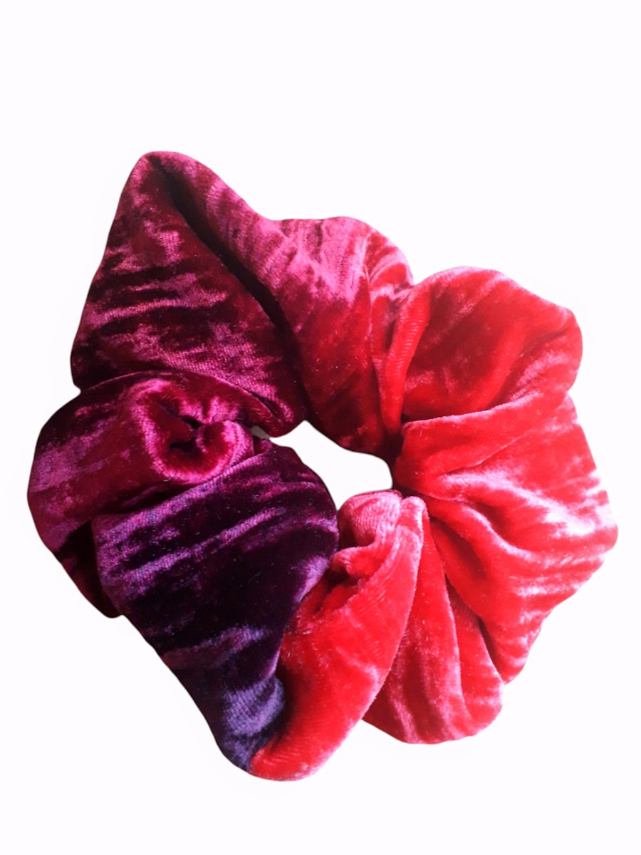 Crushed silk velvet hair elastic, scrunchie.