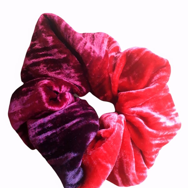 Crushed silk velvet hair elastic, scrunchie.