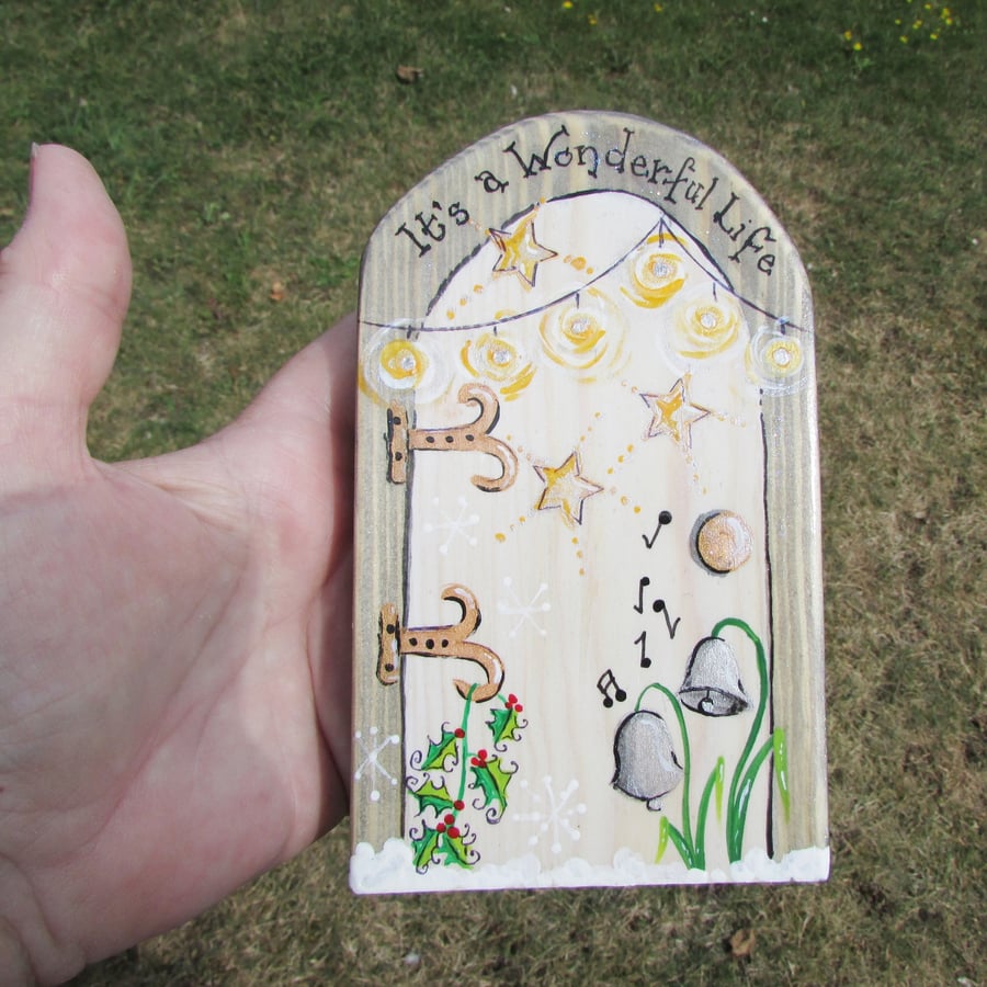 It's a Wonderful Life Fairy Door, Exterior or Interior use 
