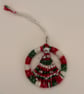 Handmade Dorset Button Christmas Tree Decoration - Festive Upcycled Keepsake