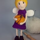 Needle Felted Pumpkin Fairy - Woollen Decoration Decoration 