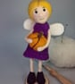 Needle Felted Pumpkin Fairy - Woollen Decoration Decoration 