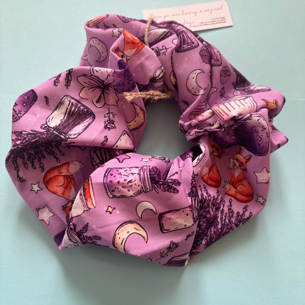 Giant fox spell hair scrunchie 