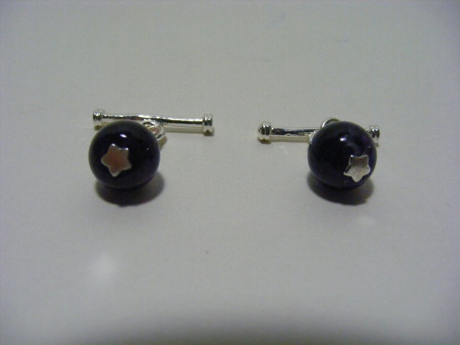 Amethyst Cuff Links