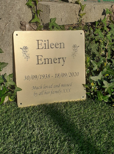 Personalised Large Memorial Grave Plaque grave markerMemorial Dedication Marker 