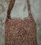 Natural jute and yarn shoulder bag, the autumn sass